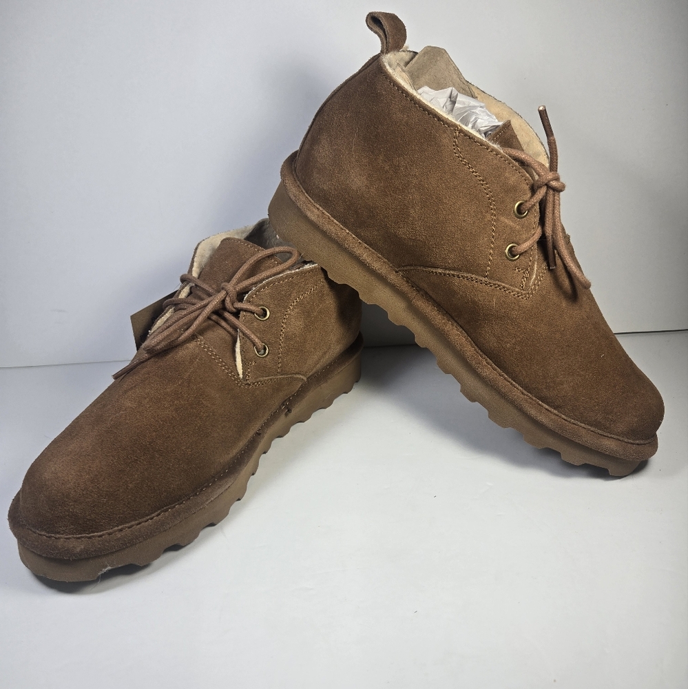 Bearpaw Mens Spencer Ankle Boots Size 9.5 Hickory II 2055M Neverwet - Picture 2 of 10